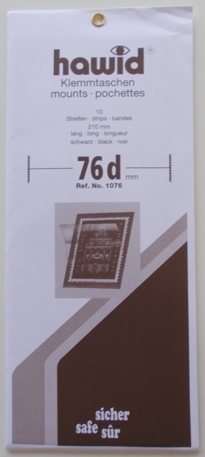 (image for) Hawid Stamp Mounts - Black 210mm x 76mm Blocks